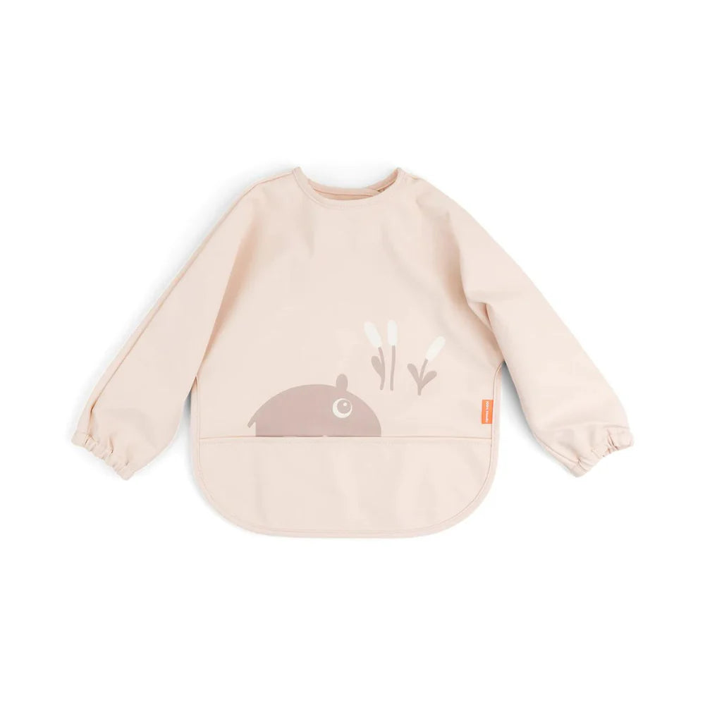 Babero grande con mangas y bolsillo Ozzo 6-18M Rosa