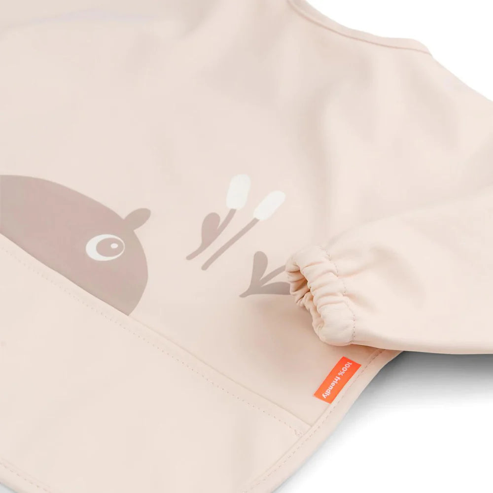 Babero grande con mangas y bolsillo Ozzo 6-18M Rosa