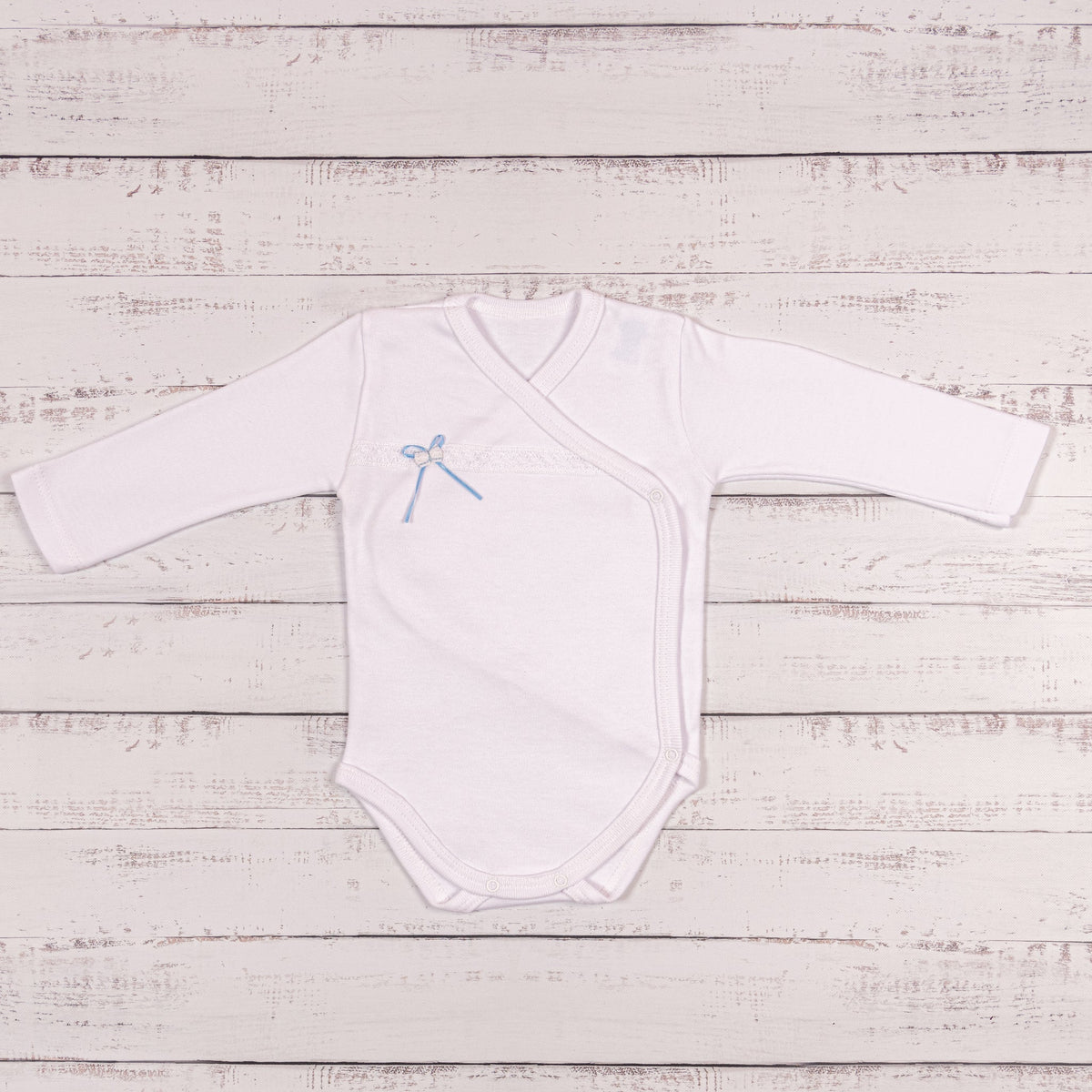 Body Annecy Blanco cinta Celeste