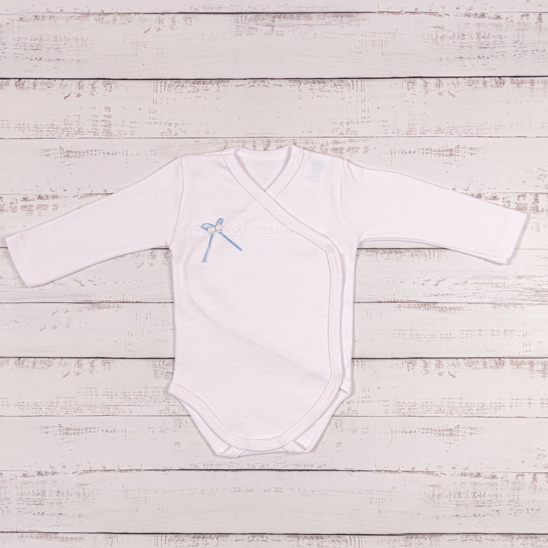 Body Annecy Blanco cinta Celeste
